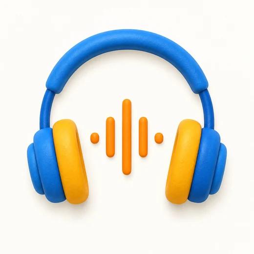 Casque audio bleu et jaune